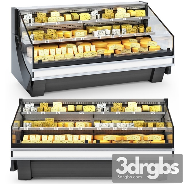 Hitline refrigerated display case with cheese 3dsmax Download - thumbnail 1