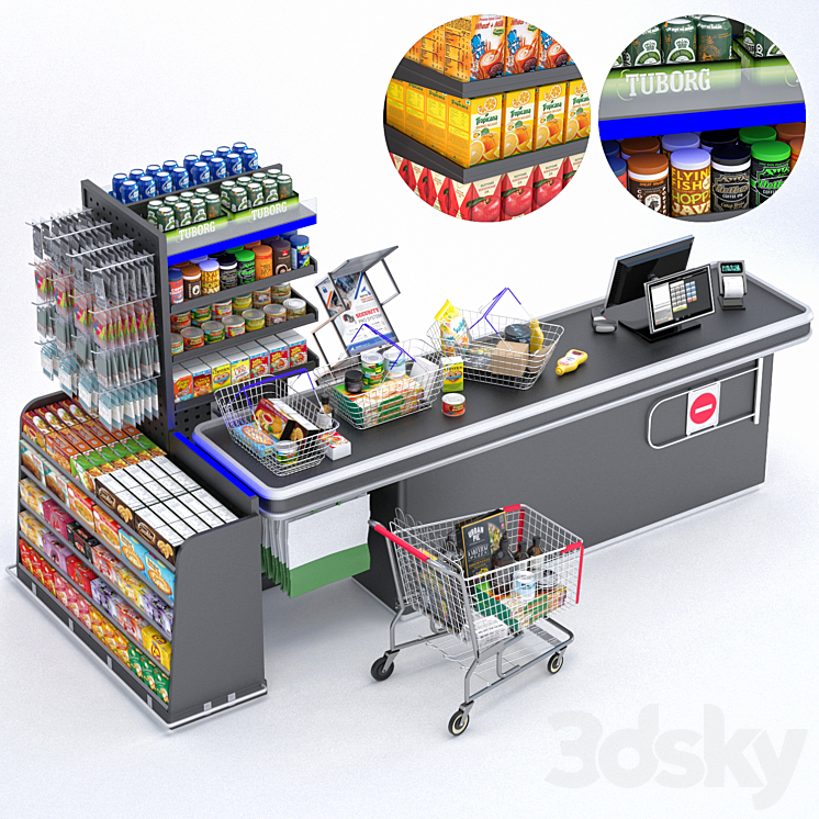 Jc checkout counter 2 3DS Max - thumbnail 1