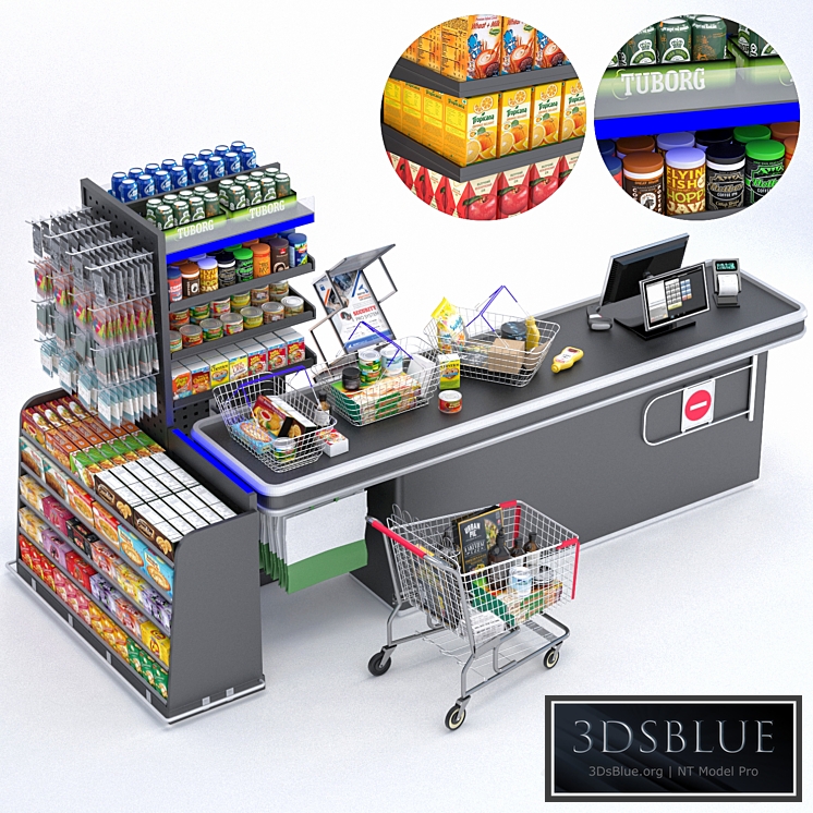 Jc checkout counter 2 3DS Max - thumbnail 3