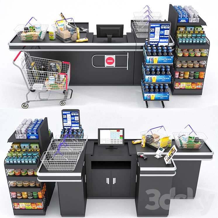 JC Checkout Counter 3DS Max - thumbnail 1