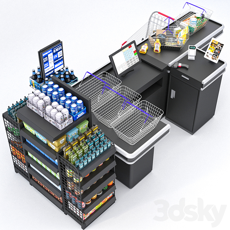 JC Checkout Counter 3DS Max - thumbnail 2