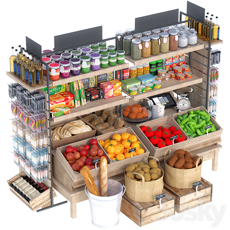 JC Grocery Store 7 3DS Max - thumbnail 1