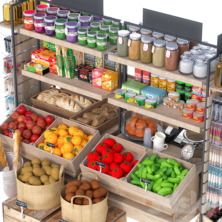 JC Grocery Store 7 3DS Max - thumbnail 2