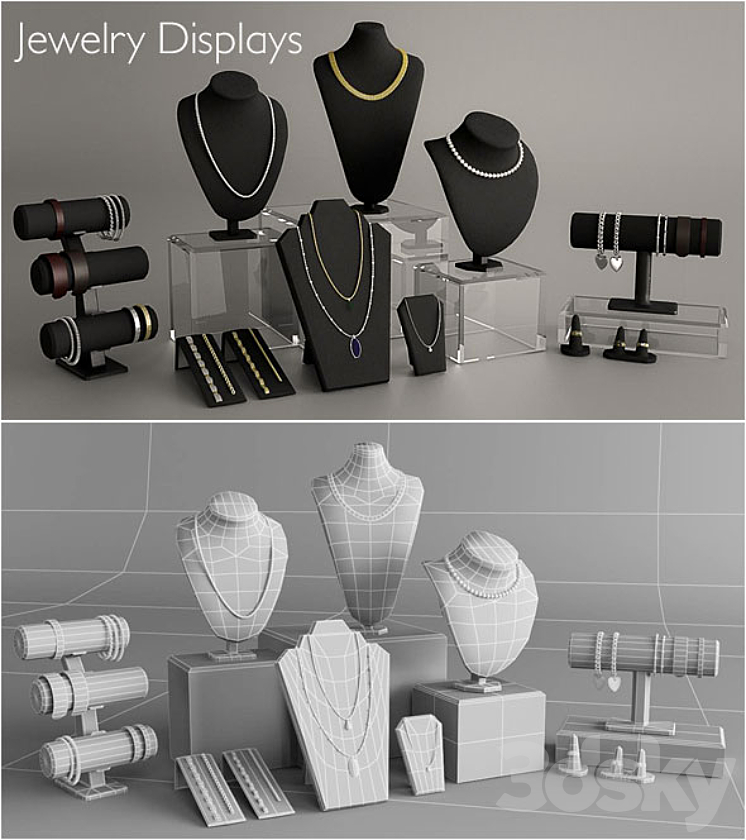 Jewellery Displays 3DS Max - thumbnail 1