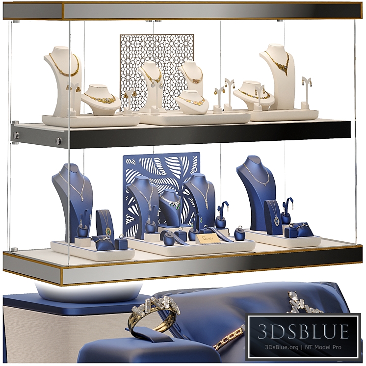 Jewelry showcase for a store 2. Jewelry stand. Display 3DS Max - thumbnail 3