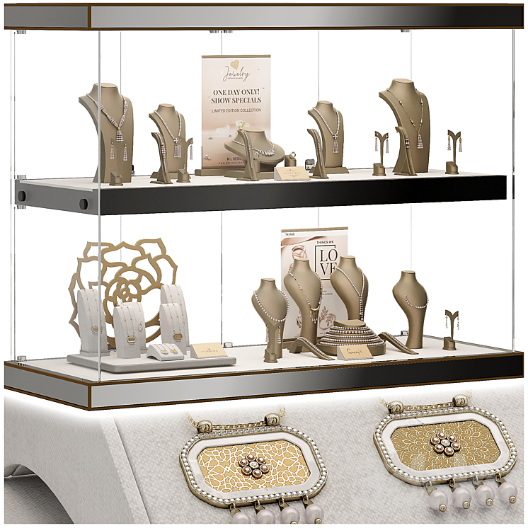 Jewelry showcase for a store 3. Jewelry stand. Display 3DS Max - thumbnail 1