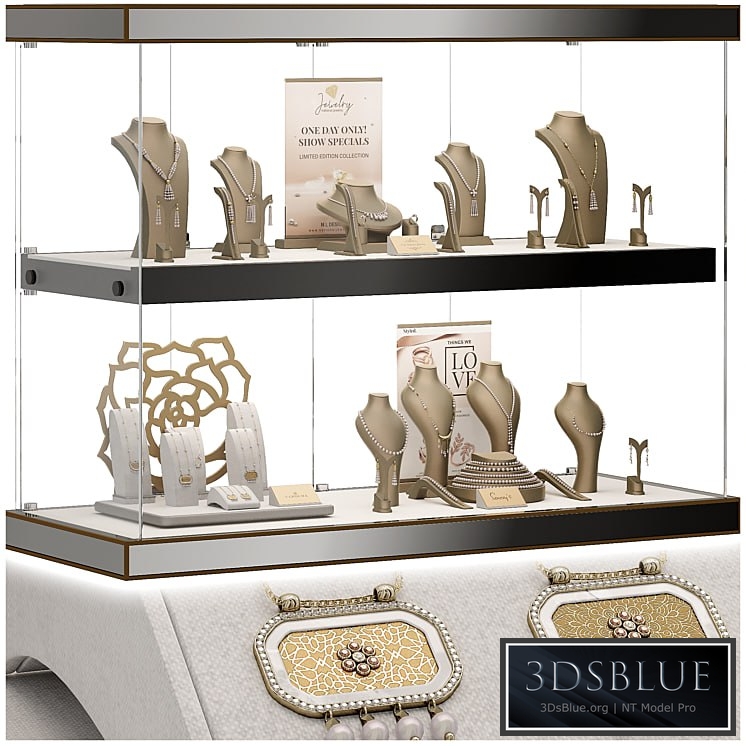 Jewelry showcase for a store 3. Jewelry stand. Display 3DS Max - thumbnail 3