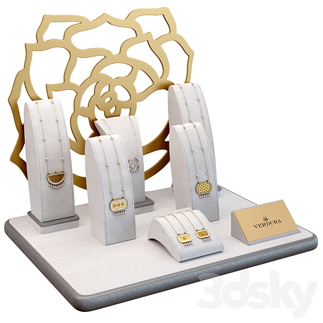 Jewelry showcase for a store 3. Jewelry stand. Display 3DSMax File - thumbnail 3