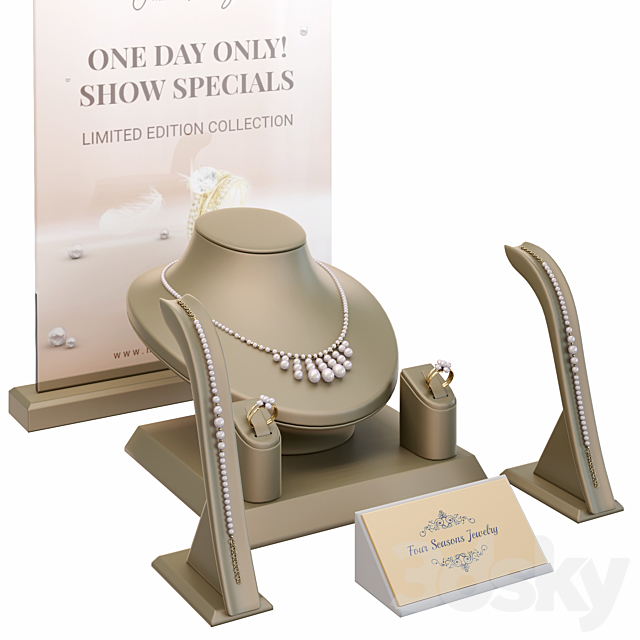 Jewelry showcase for a store 3. Jewelry stand. Display 3DSMax File - thumbnail 5