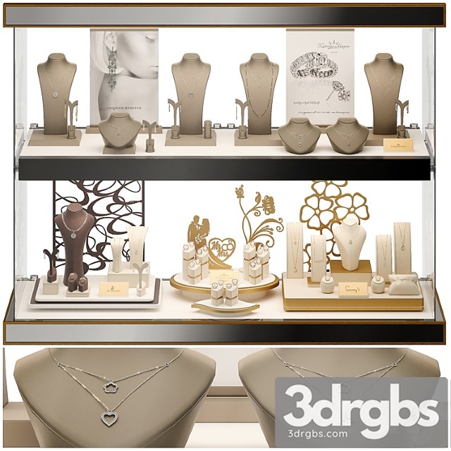 Jewelry showcase for a store. jewelry stand. display - thumbnail 1