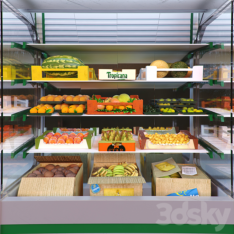 kit environment for the store: fruit department 3DS Max - thumbnail 2