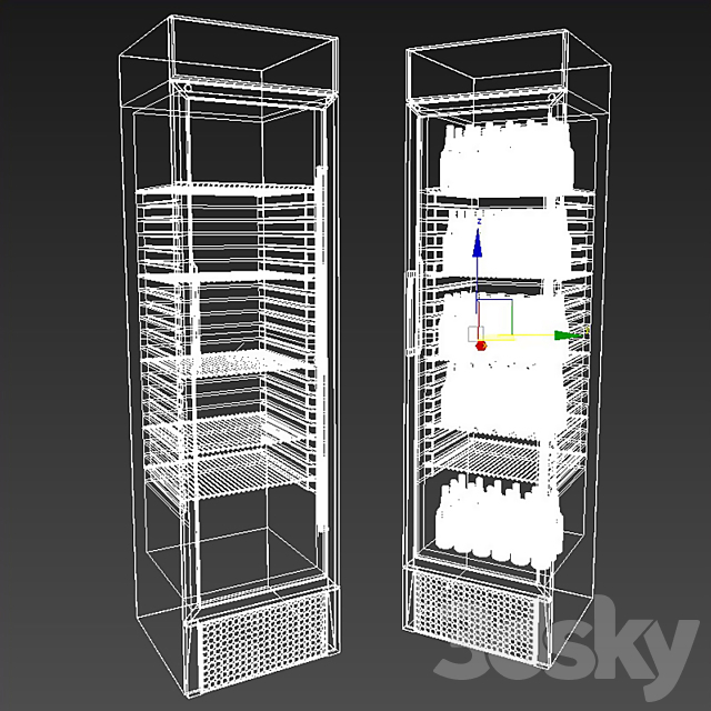 Krombacher beer refrigerator 3DS Max Model - thumbnail 2