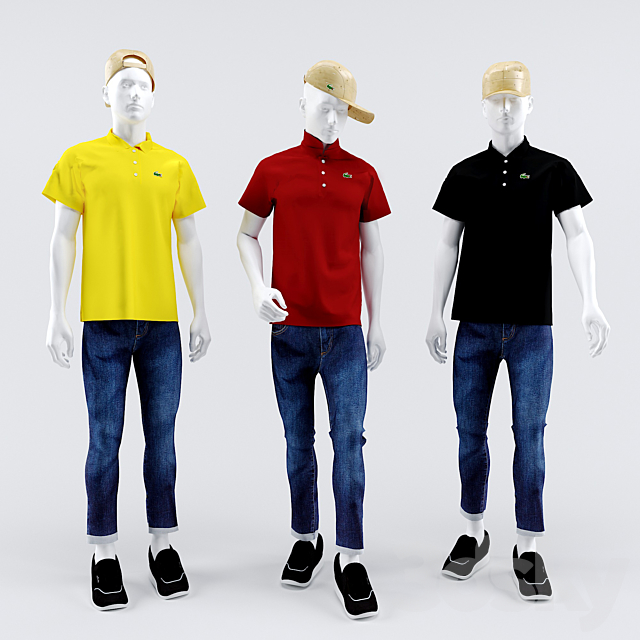 Lacoste Man mannequin 3ds Max - thumbnail 1