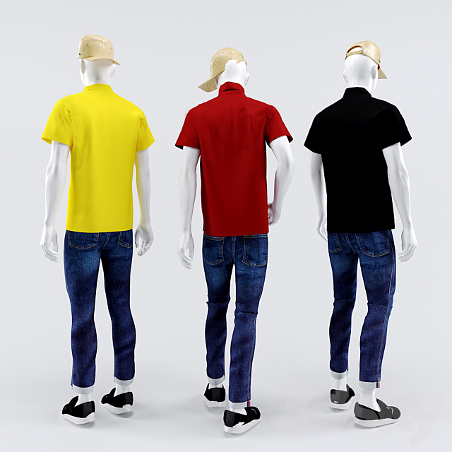 Lacoste Man mannequin 3ds Max - thumbnail 2