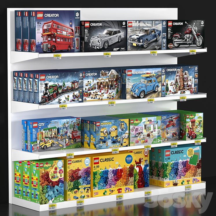 Lego Showcase 3DS Max Model - thumbnail 1