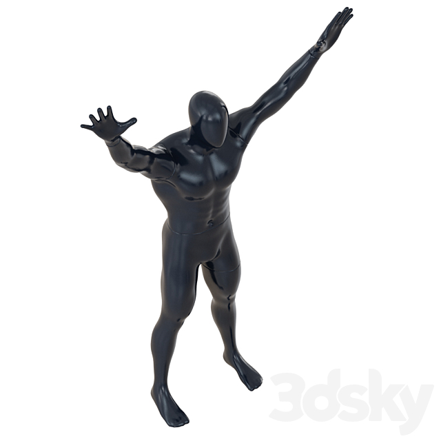 Male Abstract Mannequin 91 3DS Max Model - thumbnail 2