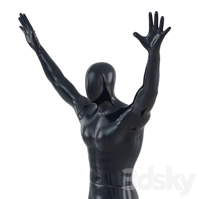 Male Abstract Mannequin 91 3DS Max Model - thumbnail 4