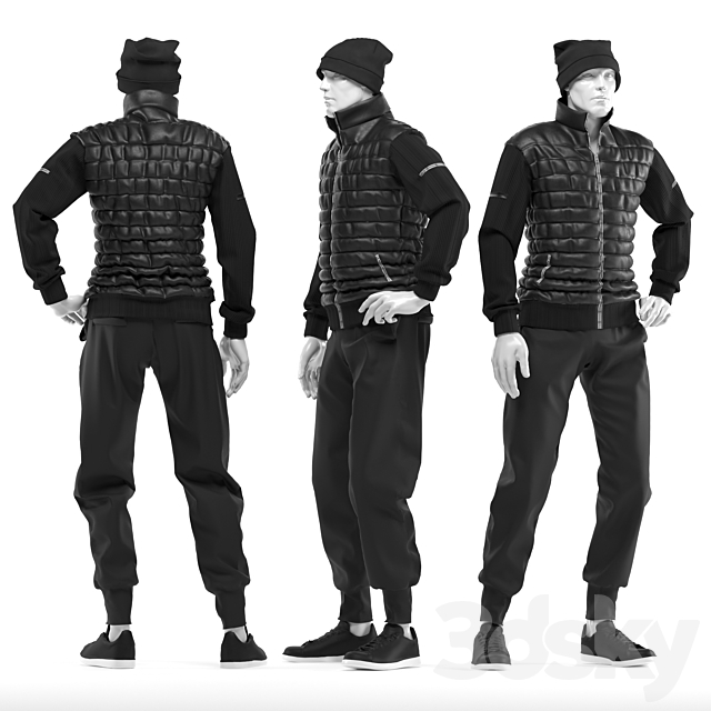 male mannequins with clothes_0.5 3DS Max Model - thumbnail 2