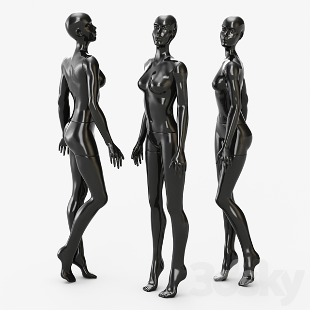 Mannequin for women 3ds Max - thumbnail 2