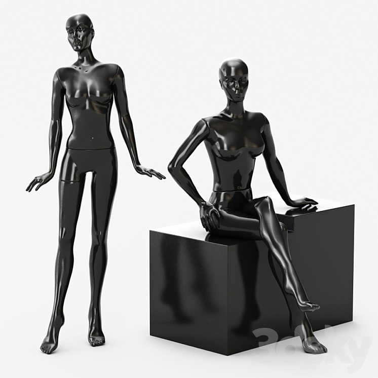 Mannequin for women 3DS Max - thumbnail 1