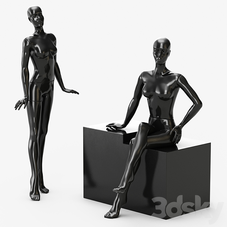 Mannequin for women 3DS Max - thumbnail 2