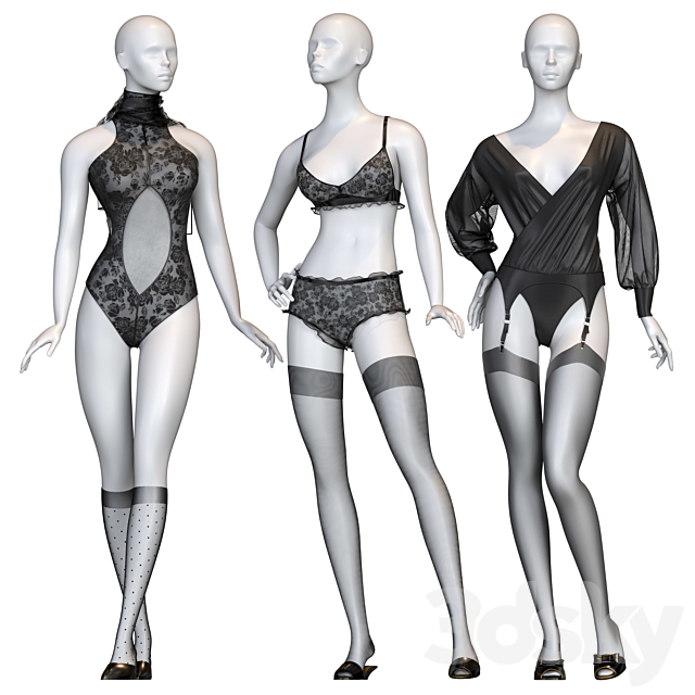 Mannequins 1 3DSMax File - thumbnail 1