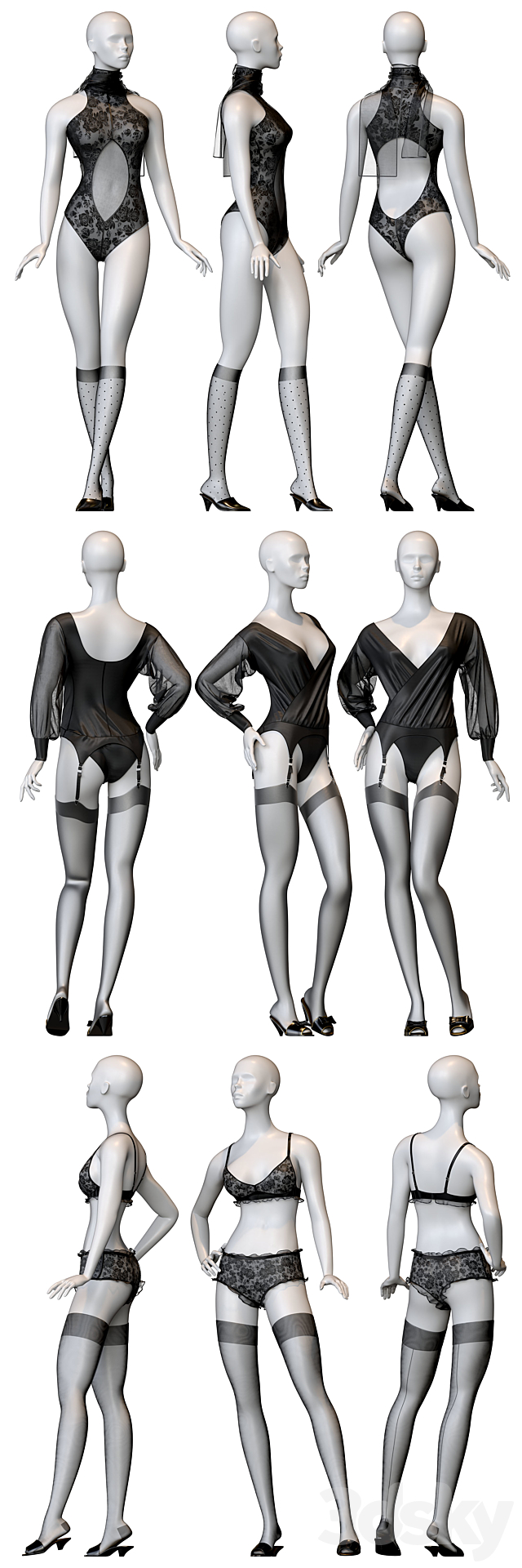 Mannequins 1 3DSMax File - thumbnail 3