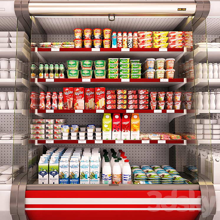 Market refrigerators 3DS Max - thumbnail 2