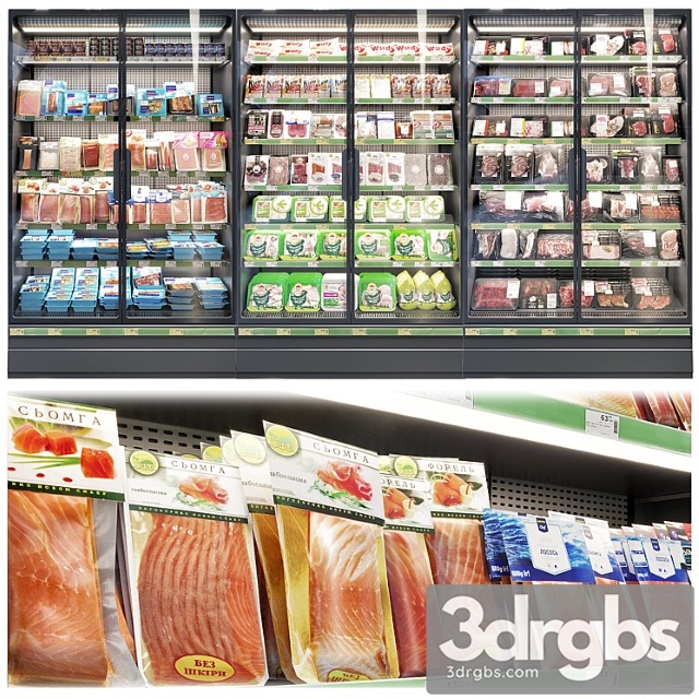 Market refrigerators 3dsmax Download - thumbnail 1