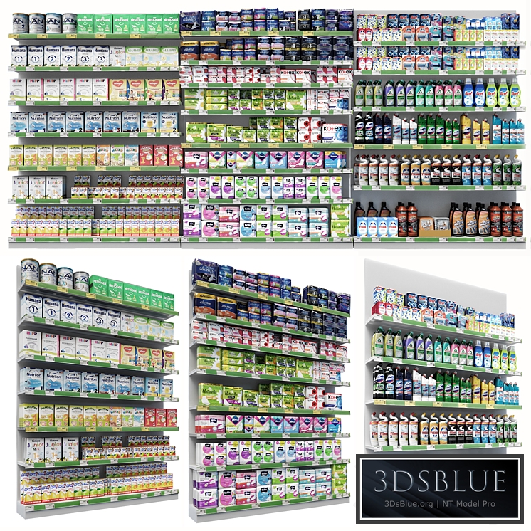 Market shelves 3DS Max - thumbnail 3