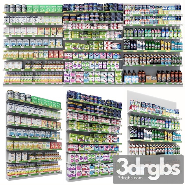 Market Shelves 3dsmax Download - thumbnail 1