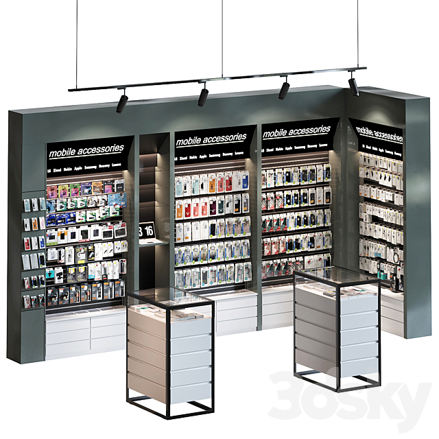 Mobile store accessories 3ds Max - thumbnail 1