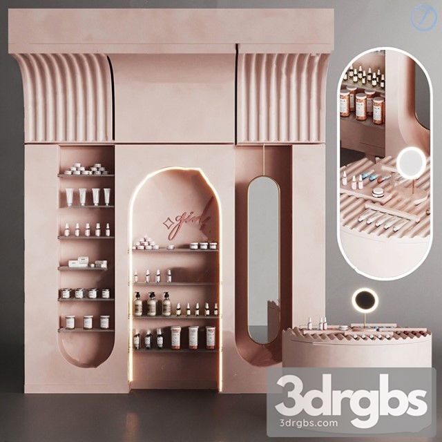 Modern Cosmetic Showcase 2 3dsmax Download - thumbnail 1