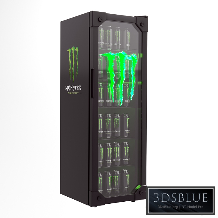 Monster Energy Drink Fridge 3DS Max - thumbnail 3