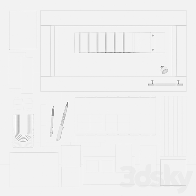 Moodboard #2 3DS Max Model - thumbnail 3