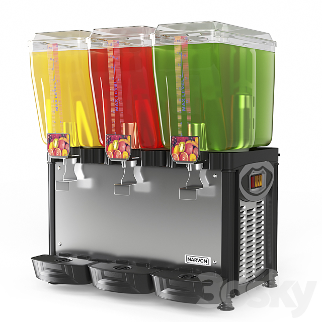 Narvon D5G-3 chilled beverage dispenser 3ds Max - thumbnail 1