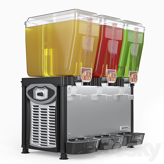 Narvon D5G-3 chilled beverage dispenser 3ds Max - thumbnail 3