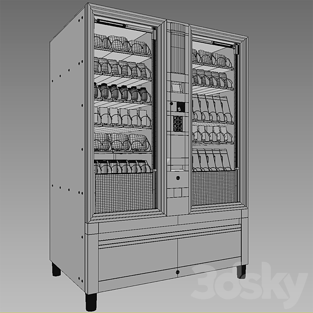 Necta Membo Vending and Snack Machine 3DS Max Model - thumbnail 2