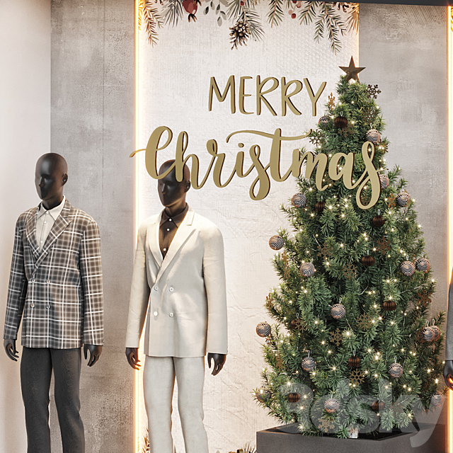 New Year showcase of the clothing shop 02 3ds Max - thumbnail 3