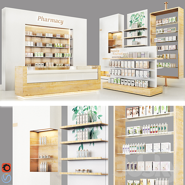 Pharmacy-Cosmetics 3ds Max - thumbnail 1