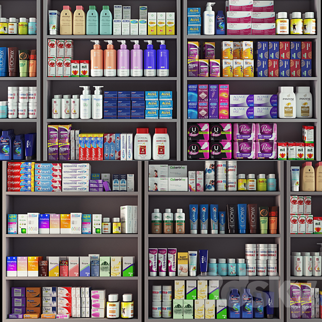 pharmacy showcase vol-01 3DS Max Model - thumbnail 2