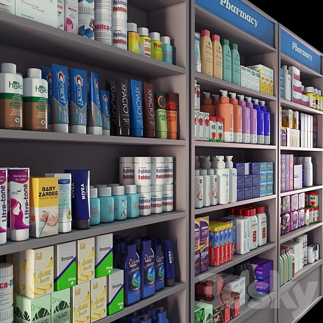 pharmacy showcase vol-01 3DS Max Model - thumbnail 4