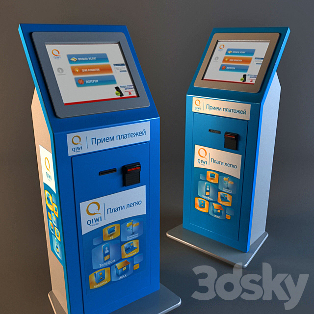 Qiwi payment terminal 3DSMax File - thumbnail 1