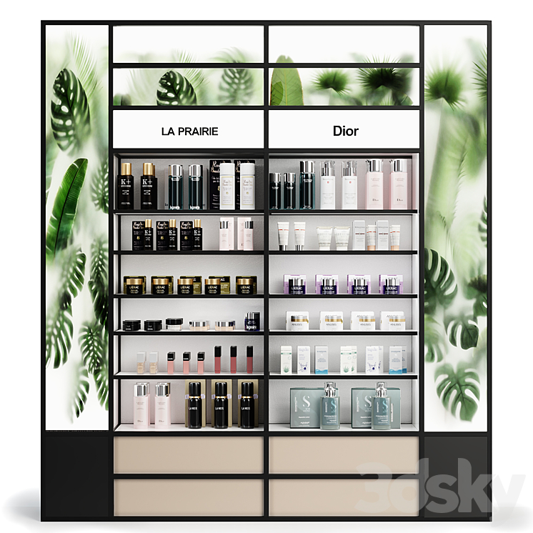 Rack for a cosmetics store 3DS Max Model - thumbnail 2