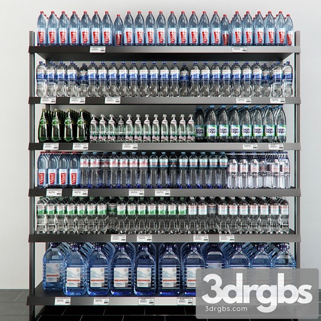 Rack with mineral water 3dsmax Download - thumbnail 1