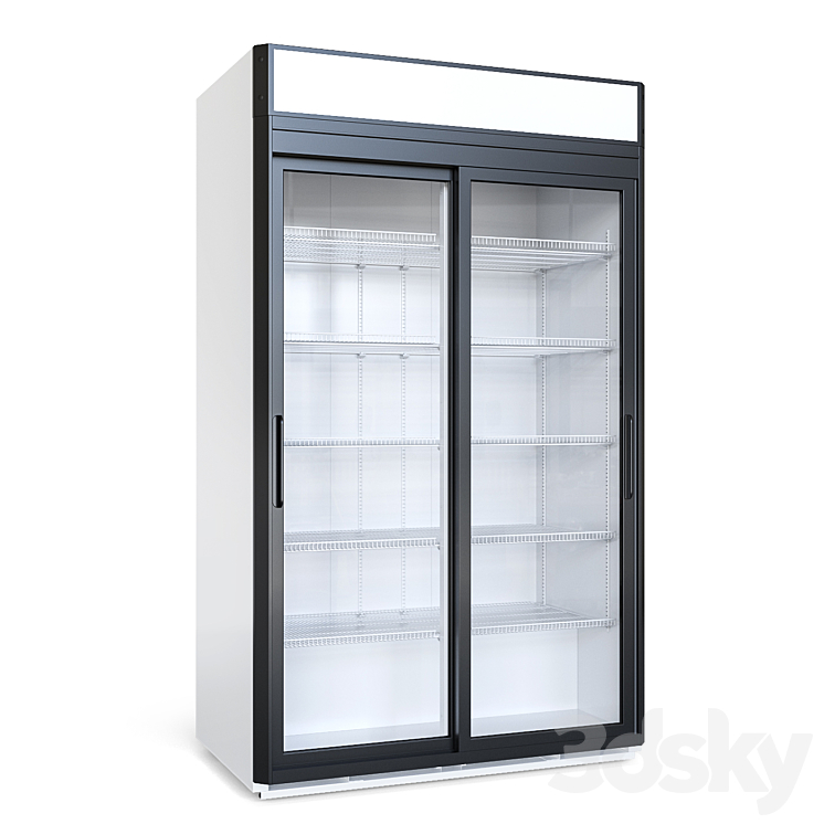 Refrigerated cabinet 1.12 compartment 3DS Max Model - thumbnail 1