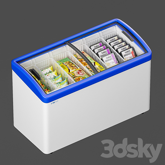 Refrigerated chest 3ds Max - thumbnail 2