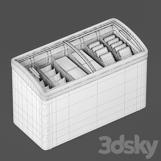 Refrigerated chest 3ds Max - thumbnail 3