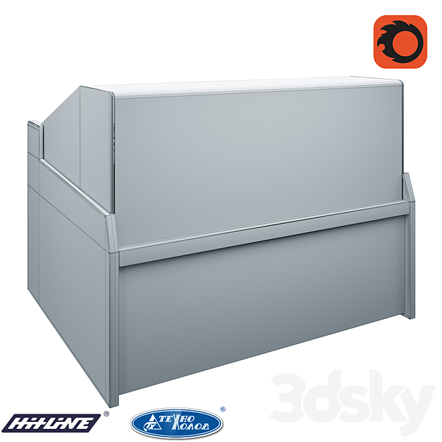 Refrigerated display case 1625 Missouri AC 120 M0 self 092-DLA 3DS Max Model - thumbnail 3