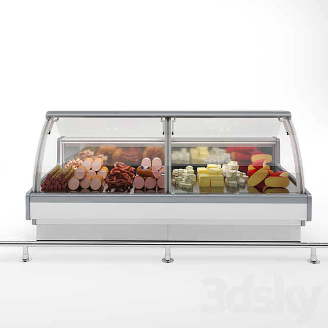 Refrigerated display case Aurora. 3DS Max Model - thumbnail 2